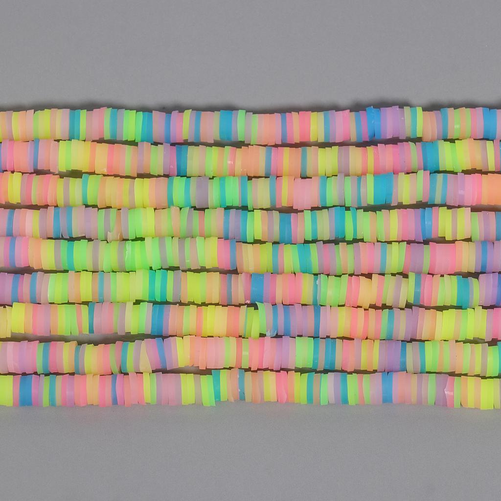 3500pcs 10 Strands Jelly Color Slice Polymer Clay Spacer Beads Chip Disk Heishi Beads For Jewelry Making DIY Handmade