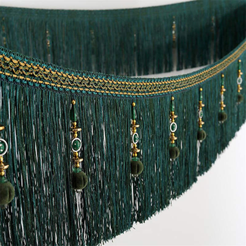 2/4/6 Meter European Style Tassel Beaded Curtain Fringe Sewing Trim DIY Sofa Curtain Trim Tassel Edge Decor Accessories 16-20cm