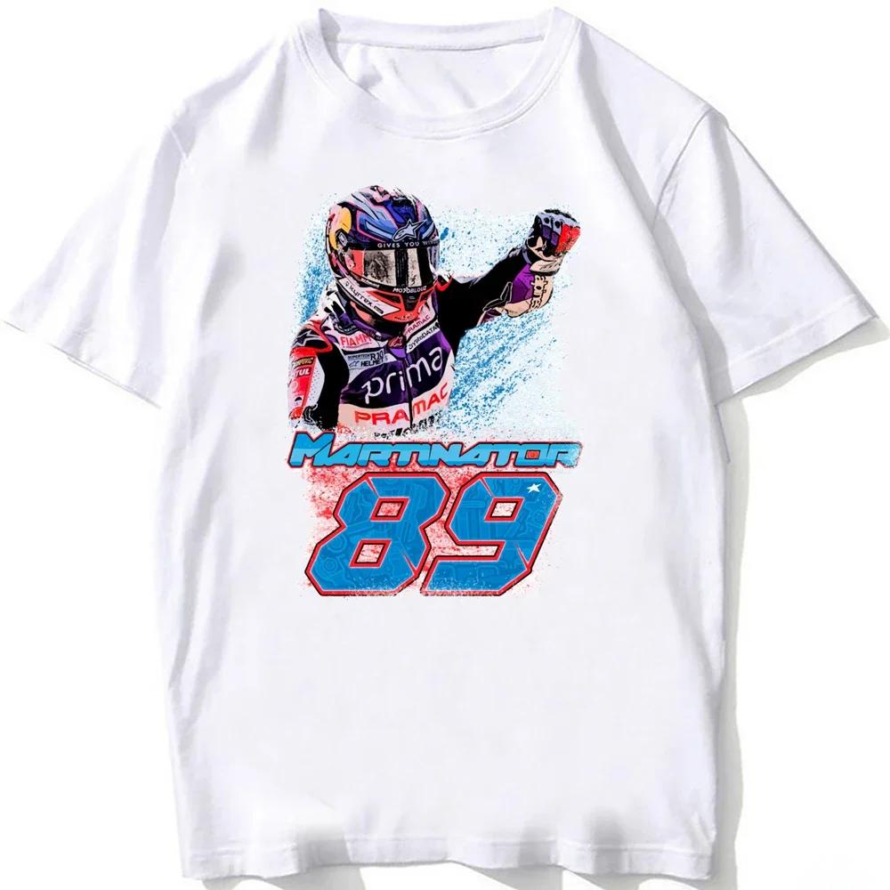 Jorge Martín GP Martinator 89 T-shirt Estiva Unisex Manica Corta GS Sport T-shirt Ragazzo Magliette Casual Equitazione Moto Top Bianchi