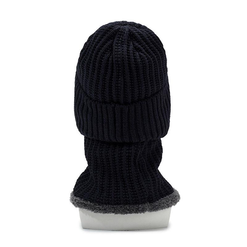 Snowflake Standard Knitted Hat Winter Hat For The Elderly Men Warm Ear Protector Thickened Pullover Cold Wool Hat