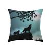 Scary Halloween Theme Pumpkin Bat Black Cat Print Pattern Cushion Cover Home Decor Sofa Decor Throw Pillow Cover