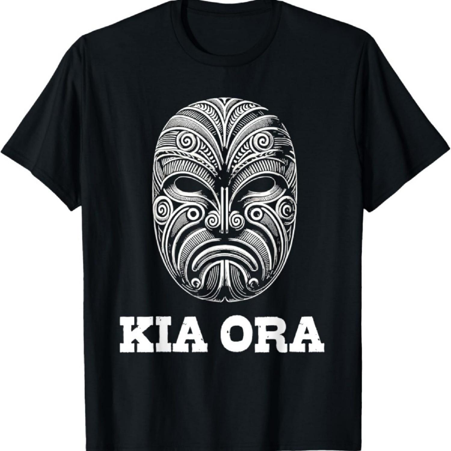 Kia Ora Маори Маска Новая Зеландия Страна Киви Аотеароа NZ Футболка XXXXXL разноцветный