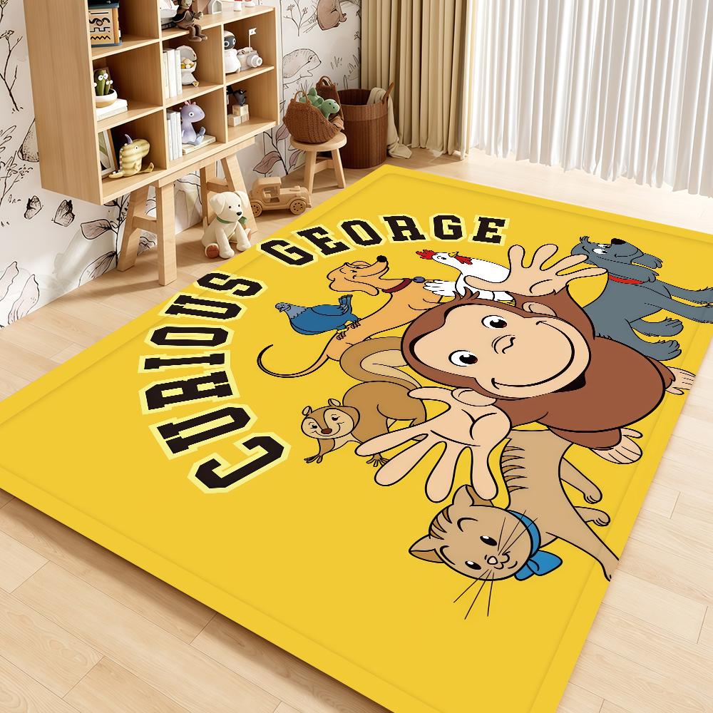 George Door Mat Bedside Entrance Bath Floor Cartoon Decoration Corridor Door US Mat C-Curious Carpet Living Room Balcony