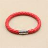 Unisex Faux Leather Braided Wristband Bracelet Magnetic Clasp Bangle Jewelry