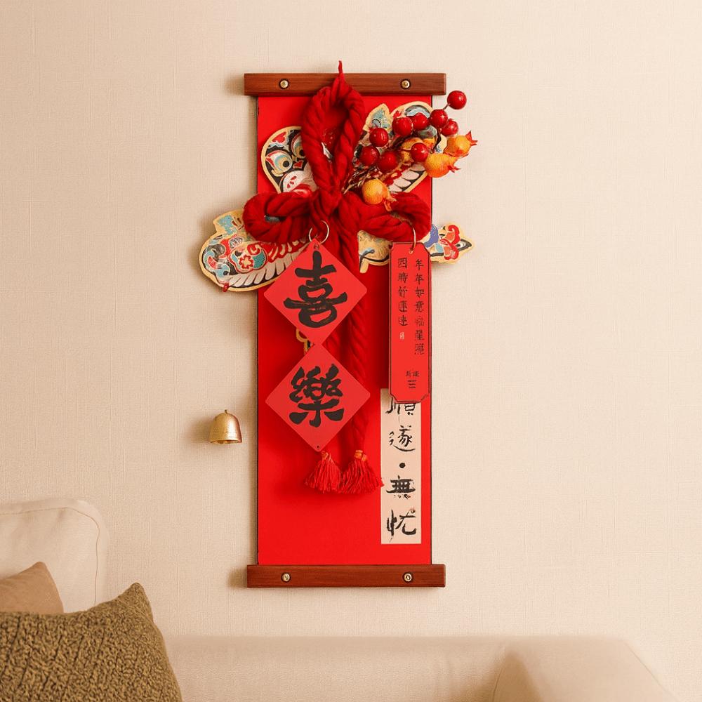 Red Spring Festival Door Decoration Chinese Style Horse Year Hanging Ornaments  Living Room