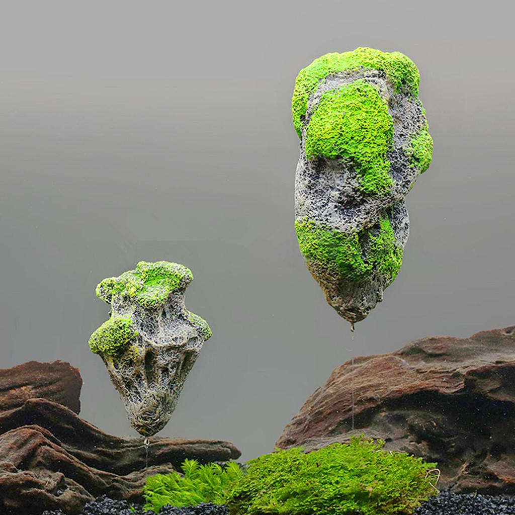 Vivid Aquarium Decoration Floating Stones Ornament for Aquarium Table Display and Fish Tank Landscape