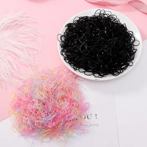 1000 teile/paket Mädchen Bunte Kleine Einweg Gummibänder Gummi Für Pferdeschwanz Halten Scrunchie Haarbänder Mode Haar Zubehör