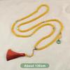 Retro Ethnic Style Necklace Chinese Style Beaded Tassel Choker Natural Stone Prayer Necklaces Women Cheongsam Necklace Jewelry