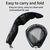 Fishing Net Head Folding Large Capacity Quick-drying High-density Mesh Aluminum Alloy Triangle Black Carp Sturgeon Fishing Landing Dip Net for Outdoor