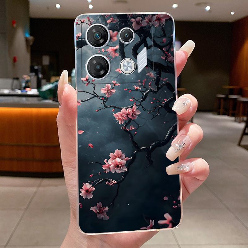 

For Infinix GT 10 Pro Case Clear Luxury Butterfly Fashion Flowers Soft TPU Silicone Phone Cover for Infinix X6739 GT 10Pro Case Infinix GT 10 Pro