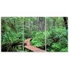 Three Piece Picture Canvas Print Rainforest Waterfall