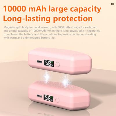 Magnetyczne 10000 mAh Podgrzewacze do Rąk 2 w 1 Ładowalne Przenośne Mini Podgrzewacze do Rąk Długotrwałe Bezpieczne Ogrzewanie Ogrzewacz Kieszonkowy Zima