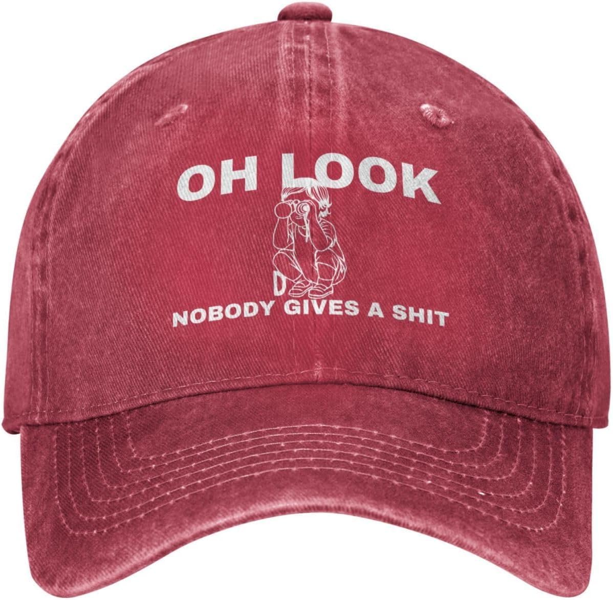 

Oh Look Nobody Gives A Shit Baseball Cap Funny Photographer Hat Adjustable Cotton Casual Headwear Can Be Adjusted красный