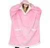 Cozy Hooded TV Blanket Pullover: Fleece Pajama Robe for Outdoor Cold Protection