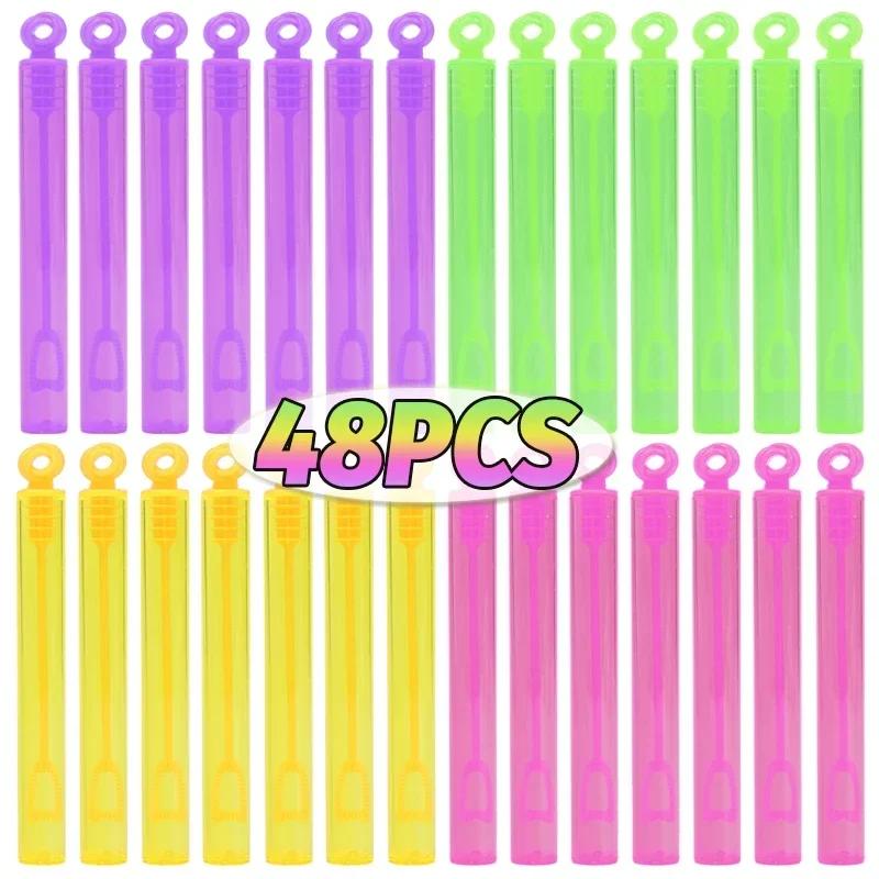 48/10pcs Colorful Bubble Soap Bottle Wand Soap Liquid Tube Kids Birthday Party Favors Pinata Filler Toys Wedding Gifts for Guest