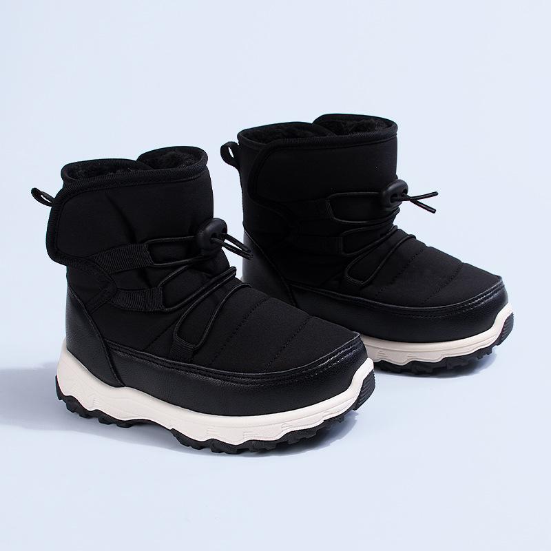 Winter new girls boots thickened warm Velcro children's snow boots boys casual soft-soled sports cotton shoes