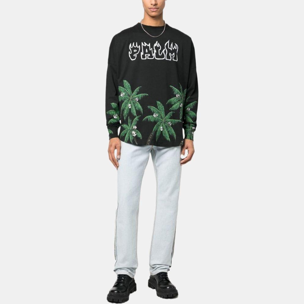 Palm Angels Palms&Skull Over L/S T Shirt Men's PMAB001S23JER0021055