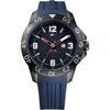 Cole Black Blue Silicone/Rubber Men's Quartz Watch 1790984