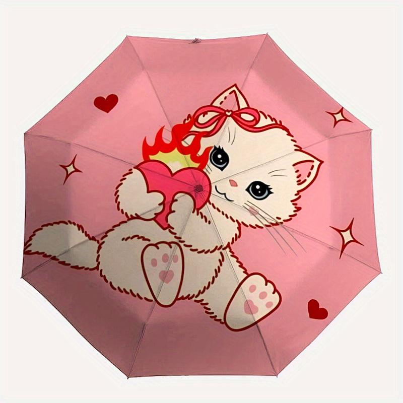 

1pc Cute Kitty Automatic Open/close, All-Season Portable Folding Umbrella for Friends, Travel, Everyday, Events yy250812222