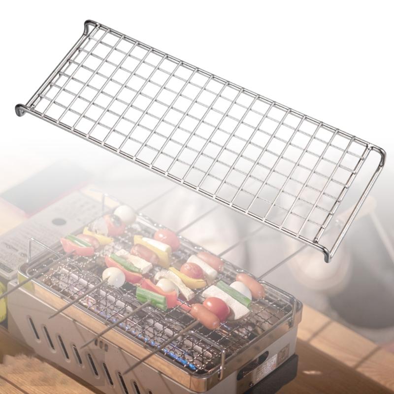 Stainless Steel Wire Oven Grills Sheet Meshes Rack Grills Net Meshes Rack for Camping and Beach Parties