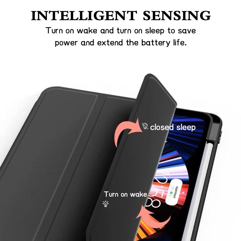 With Pencil Holder Case For iPad Pro 11 12.9 9.7 Cover iPad 10.5 10.2 Air 4 5 10.9 10th 11th 9th 8 7th Gen Mini 6 Capa