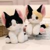 Cute Sitting Stuffed Devon Rex Stuffed Animal Cat Plush Doll Siamese Cat Plush  Home Decor