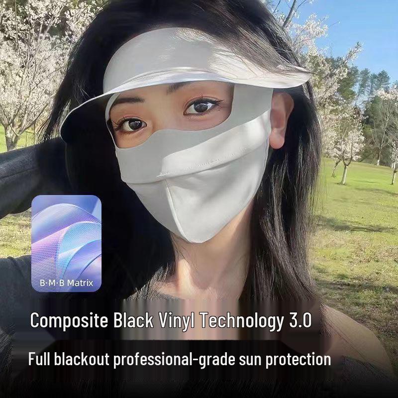 

Ice Silk Sun Protection Face Mask for Women - Breathable, Thin, Anti-UV, Full Coverage for Summer Outdoor Use