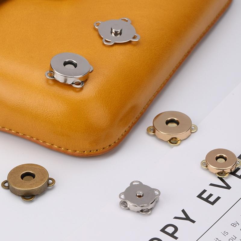 20 Pcs/Set Plum Magnetic Snap Buttons 15mm Magnetic Buttons Plum Press Studs for Sewing Bag Craft Handbags Clothing