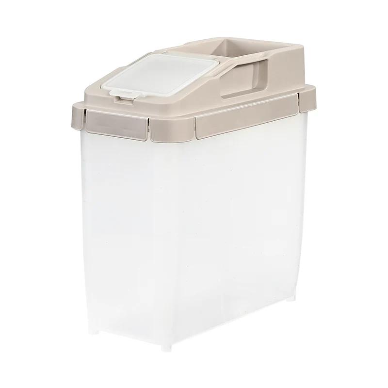 

Large Plastic Bucket Moisture-proof Transparent Sealed Rice Storage Box Kitchen Cylinder Flour Miscellaneous Grain Bucketes 10kg