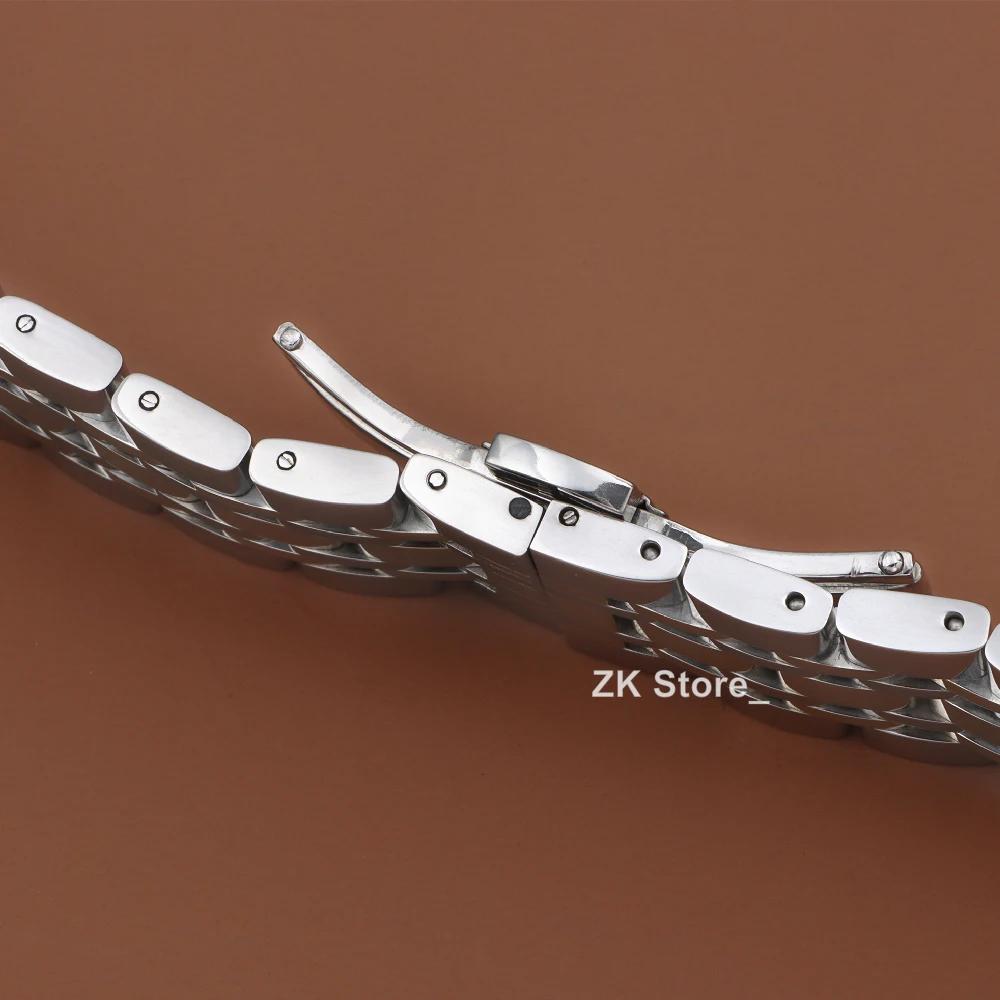 Edelstahl Uhrenarmbänder mit gebogenem Ende 22mm 20mm 18mm 16mm 14mm Armband für Herren Damen Uhrenarmbänder Butterfly-Verschluss Handgelenkgürtel