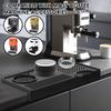 Silikon Kaffeepulvermatte Wasserdichte Espresso Tampermatte Anti-Rutsch Kaffeetemper-Matten mit Doppelöffnung für Heimkaffeemaschine
