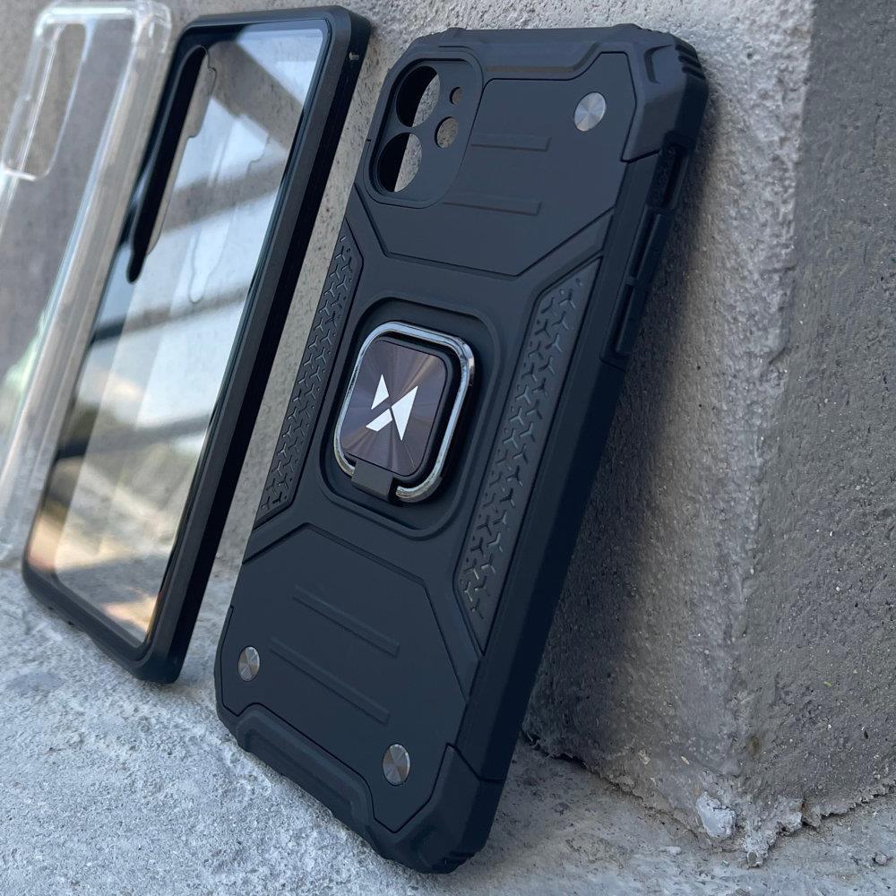 Armored case cover + magnetic holder Samsung Galaxy A13 5G Ring Armor black