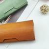 Stylish Leather Glasses Case: Compact, Portable, Protective Myopia Case with Logo Printing Option