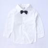 Baby Boy Gentleman Suit White Shirt with Bow Tie Striped VestTrousers 3Pcs Formal Kids Clothes Set