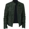 2025 Autumn Winter Fashionable PU Men's Casual Jacket Wholesale European Style Motorcycle Leather Coat