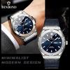 BINBOND Authentic Youth Men's Quartz Watchwith Fashion Leather Strap Waterproof Luminous Calendar Luxury Business Men Watch.