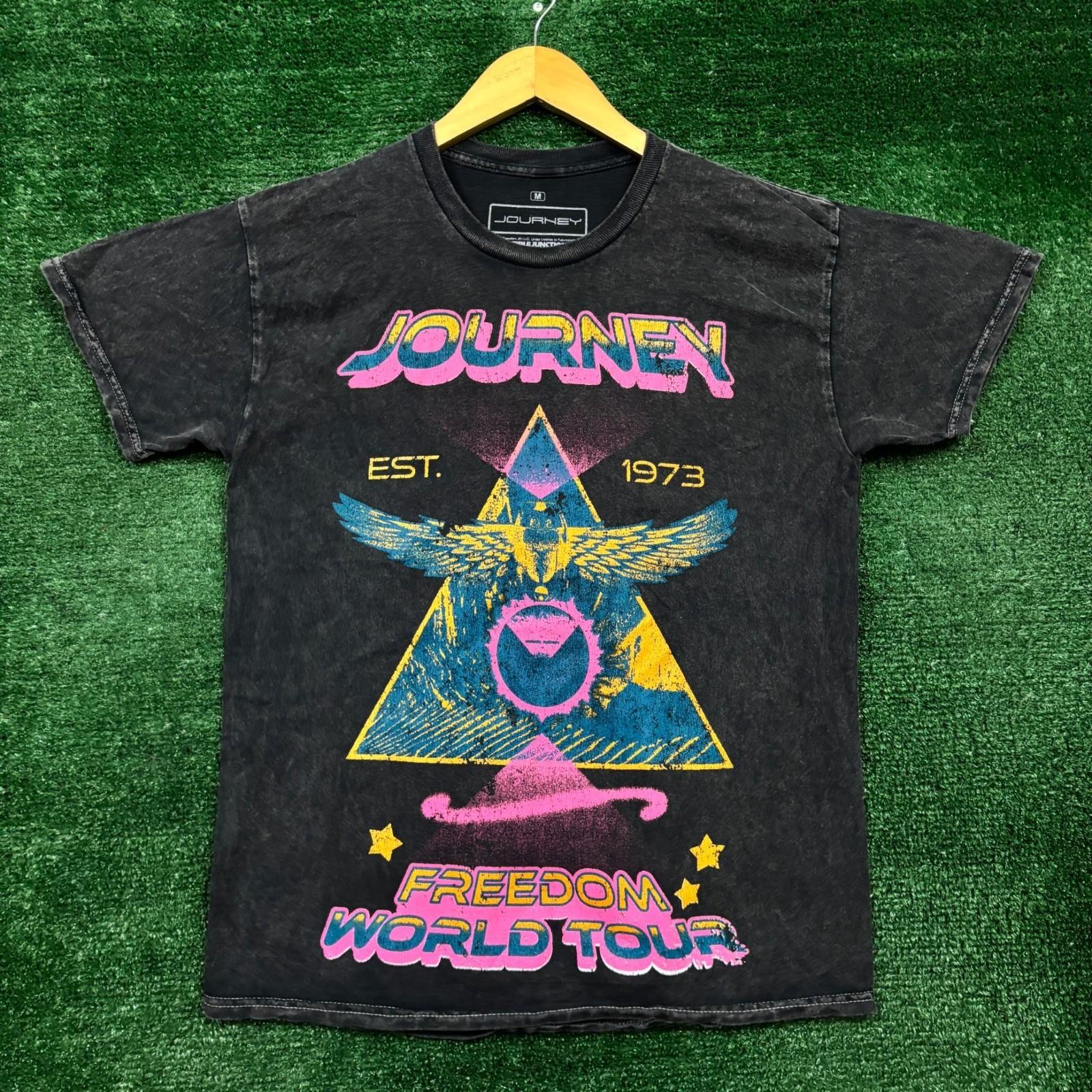 Journey Freedom World Tour Est 1973 Rock Band Mineral Wash Size Medium Unisex T-Shirt S