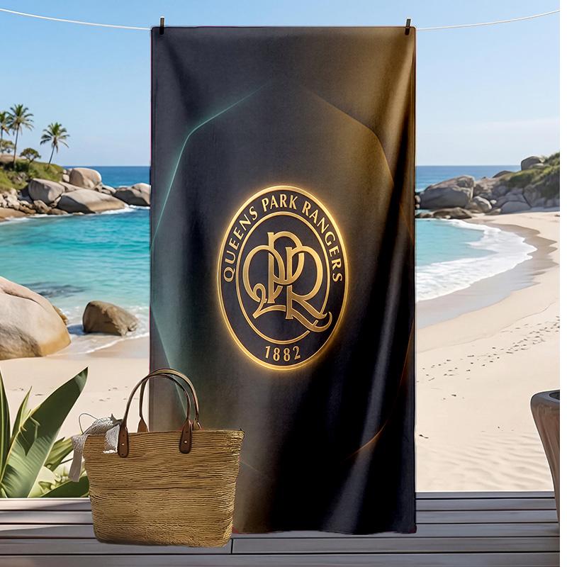 Queens Park Rangers Fußball Druck Strandtuch, Großes Weiches Schnelltrocknendes Handtuch für Strand Camping Schwimmen