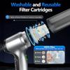 Mini aspirateur de voiture puissant sans fil à batterie au lithium rechargeable - Robot de nettoyage domestique sans fil avec brosse à épousseter, intégration de soufflage et d'aspiration