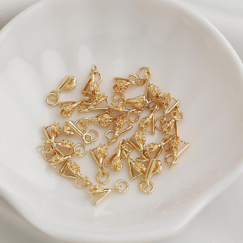 

Підвіска з застібкою-насіниною дині у формі троянди, покрита 14-каратним золотом, для DIY прикрас