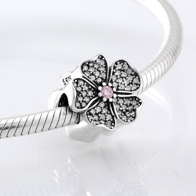 Perles fines en argent sterling 925 de forme ronde La famille est là où l'amour grandit Perles fines à faire soi-même adaptées aux bracelets à breloques originaux Fabrication de bijoux