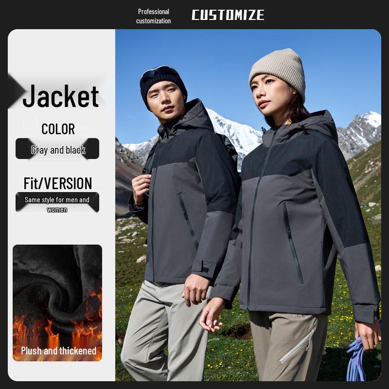 Men's Custom Logo Anti-Static Thickened Windproof Work Jacket for Autumn and Winter