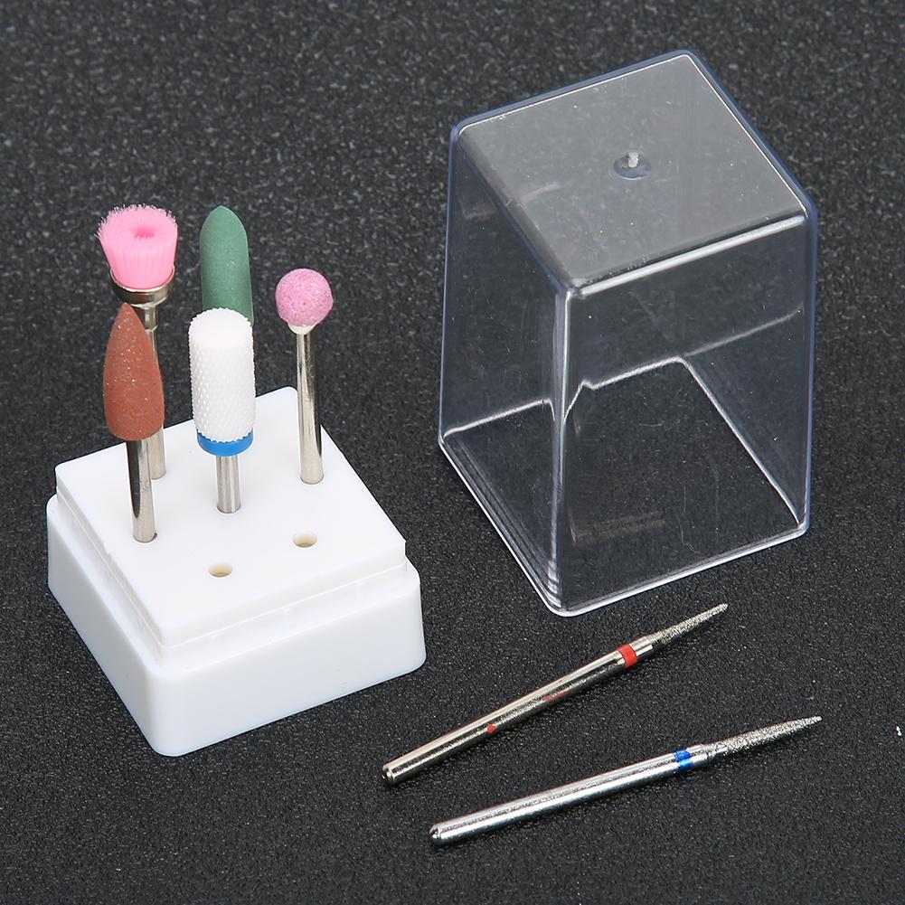 

7pcs Electric Nail Drill Bits Manicure Polishing Grinding Machine Accessory