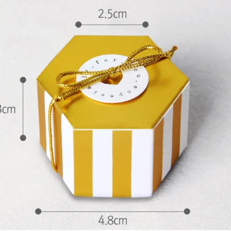 Mini Lovely Gold Round Polka Dot Gold Striped Paper Candy Boxes For Baby Shower gift box Birthday Wedding Party Favor Box