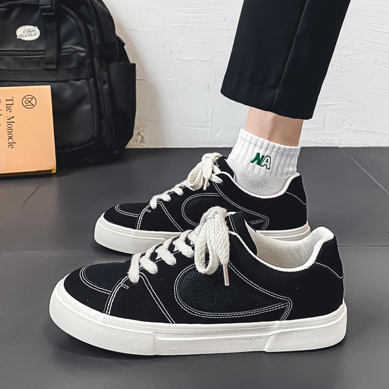 Vyriški drobės batai, marginti, vyriški sportiniai batai, patogūs batai storu padu, kvėpuojantys laisvalaikio batai