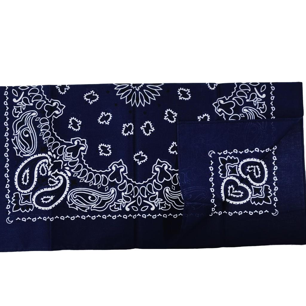 kakatrend bandana paisley 100% cotton navy blue adult bandana handkerchief cotton bandana unisex durag large size men's navy 55cm x 55cm