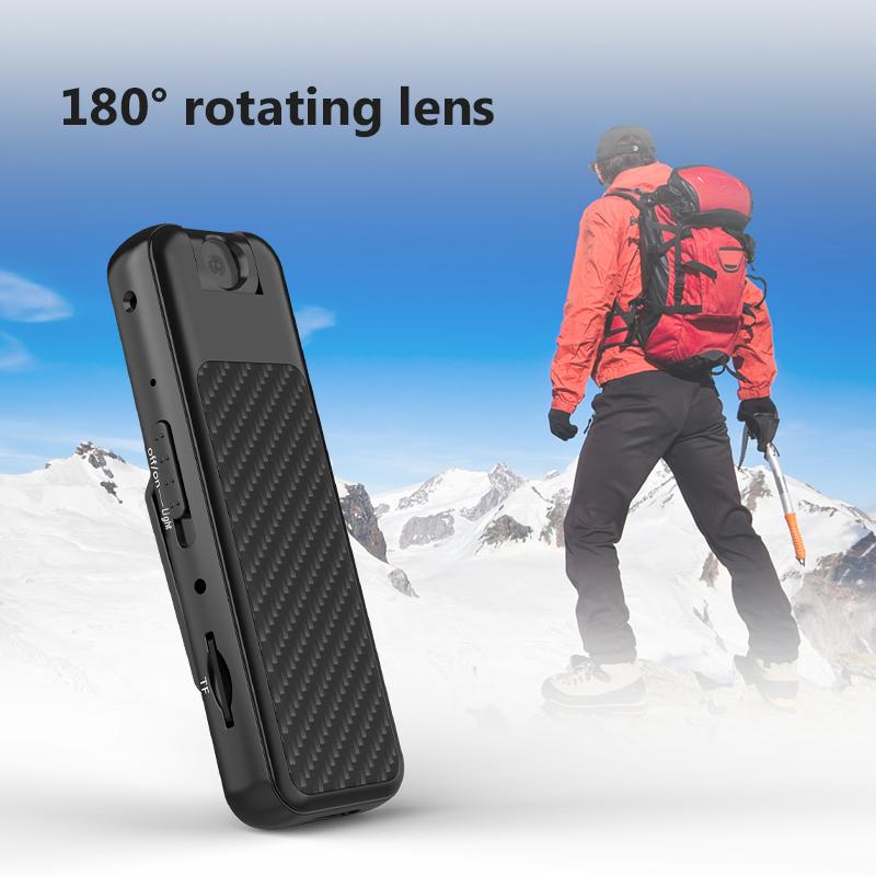 Portable Pen-style Camera, 1080P HD Video Recorder, 180-degree Rotating Night Vision Body Camera