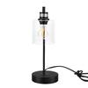 Industrial Table Lamp with Wireless Charger USB Port Touch Control 3 Levels Brightness Bedside Lamp for Bedroom Guest
