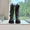 Venom boots for women's new British cowhide polished thick-soled battle-damaged knight tall Martin boots for men