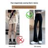 Women's High Waist Black Micro Flare Slimming Pants